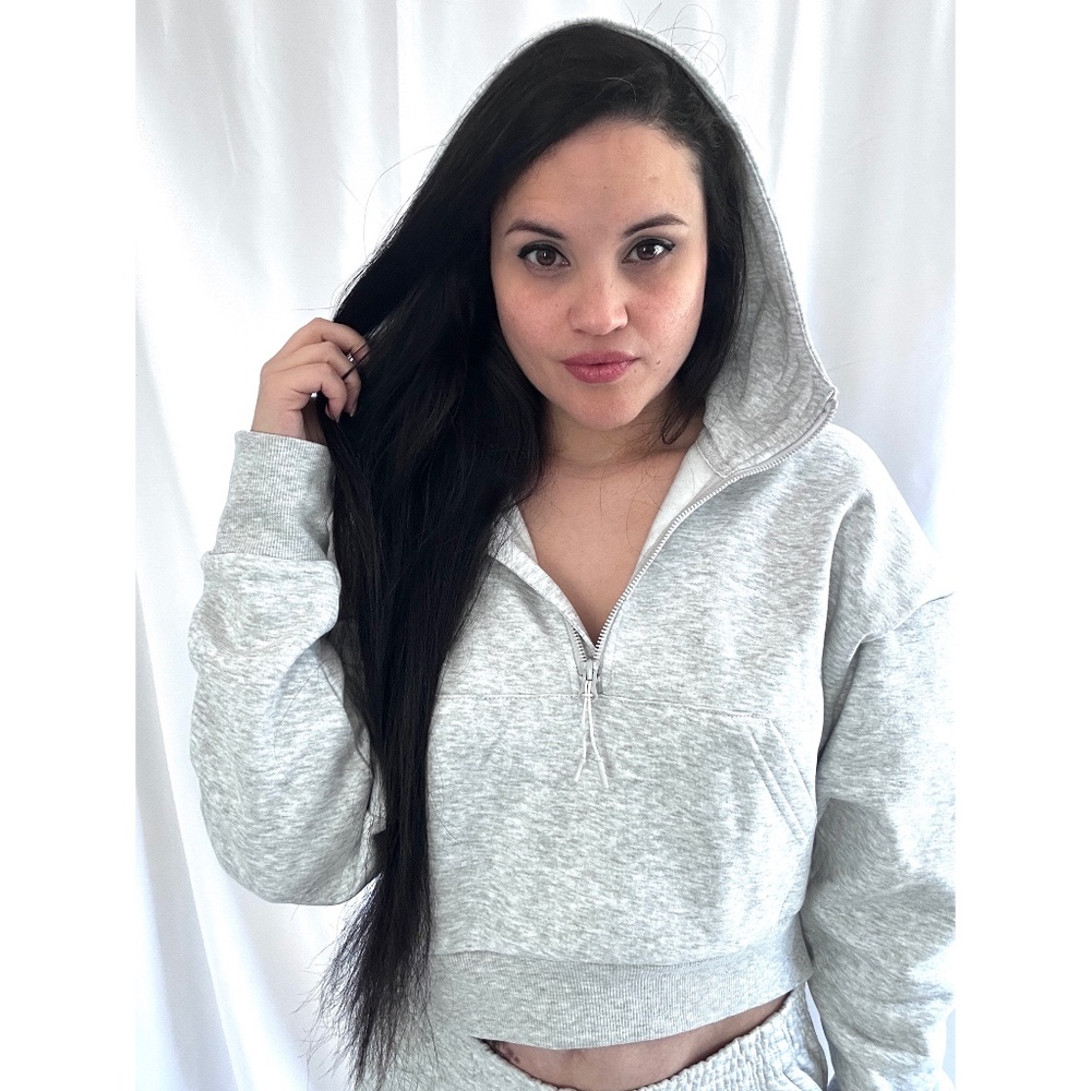 Cocoburry two piece hoodie Gray short sweatsuit set size small